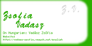 zsofia vadasz business card